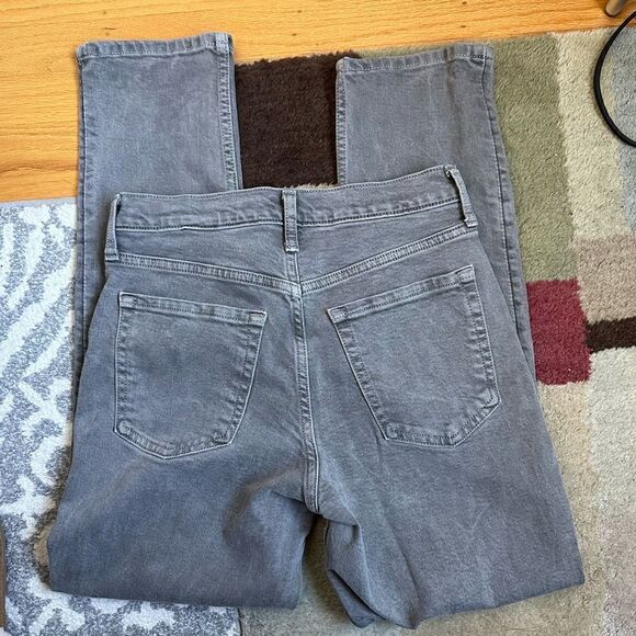 Banana Republic Premium Denim Women’s 25Wx27L High Rise Straight - Light Grey - Picture 3 of 5